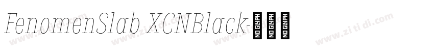FenomenSlab XCNBlack字体转换